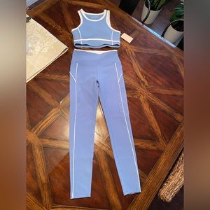WILO | Bra and Legging Workout Set | Powder Blue | Small | NWT